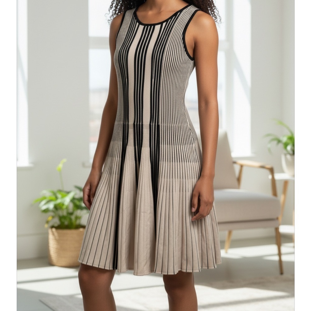 Catherine Catherine Malandrino Womens Sz Small Sleeveless Knit Dress Fit & Flare